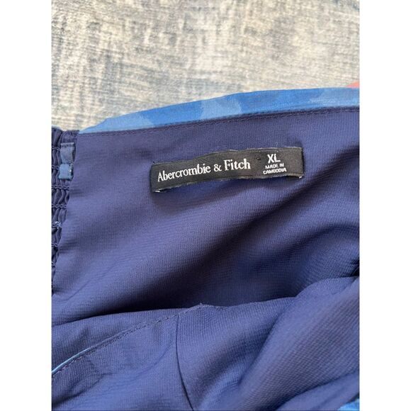 Abercrombie and Fitch Blue Pattern Strapless Hardware Cutout Maxi Dress XL - Picture 7 of 12